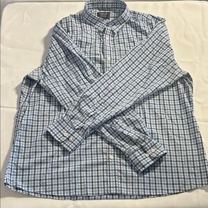 Nordstrom Men's Blue and White Plaid Shirt